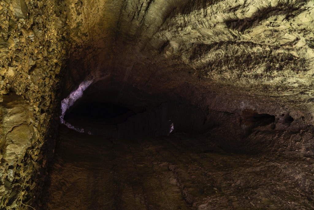 Dark rocky tunnel